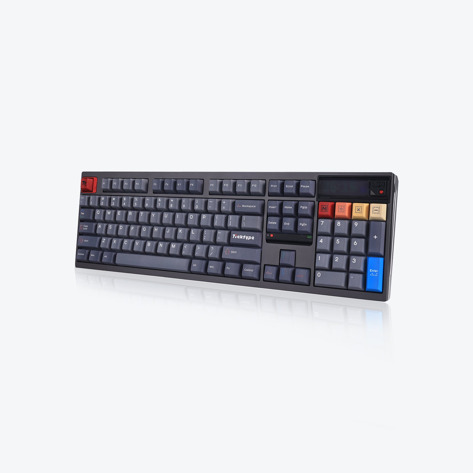 DP 104 Wireless Tri-mode Switch Mechanical Keyboard--Gecha Grey