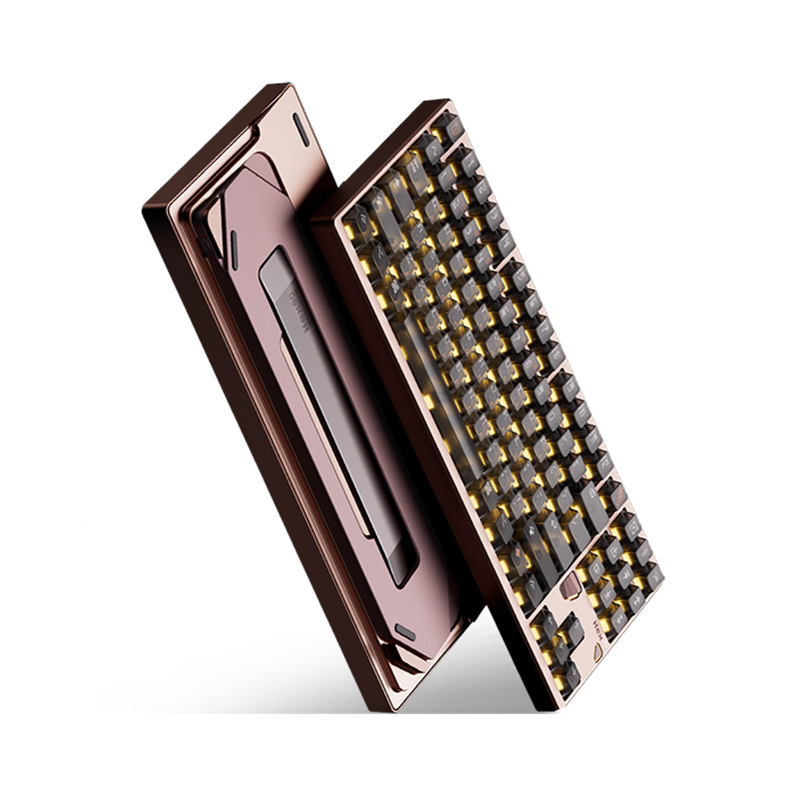 Ticktype Hex80 HE Magnetic Gaming Keyboard, 80% TKL, CNC Aluminum, Hall-Effect Ti Switches, 8 kHz Polling, Rapid Trigger, RGB Backlight (Sand Gold)