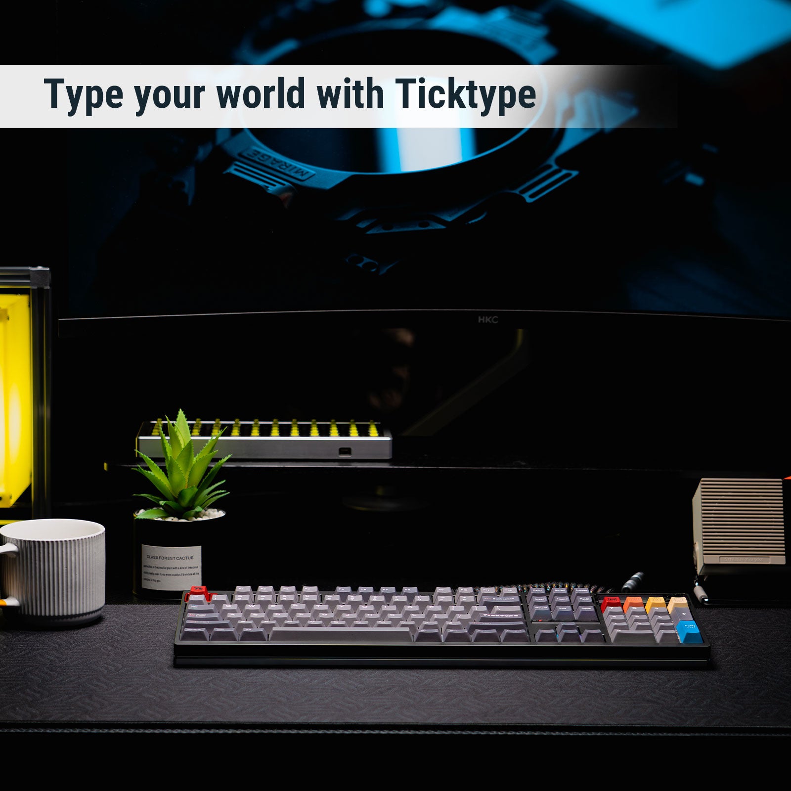 DP 104 Wireless Tri-mode Switch Mechanical Keyboard--Gecha Grey