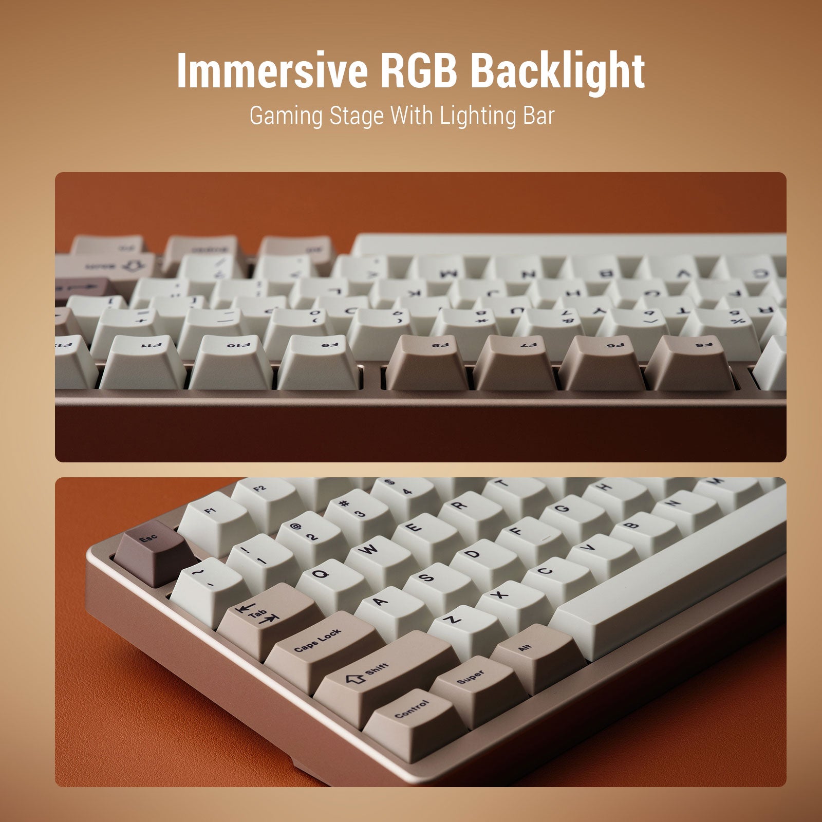 Ticktype Evoworks Evo80 Keyboard-- Anodized Sand Gold