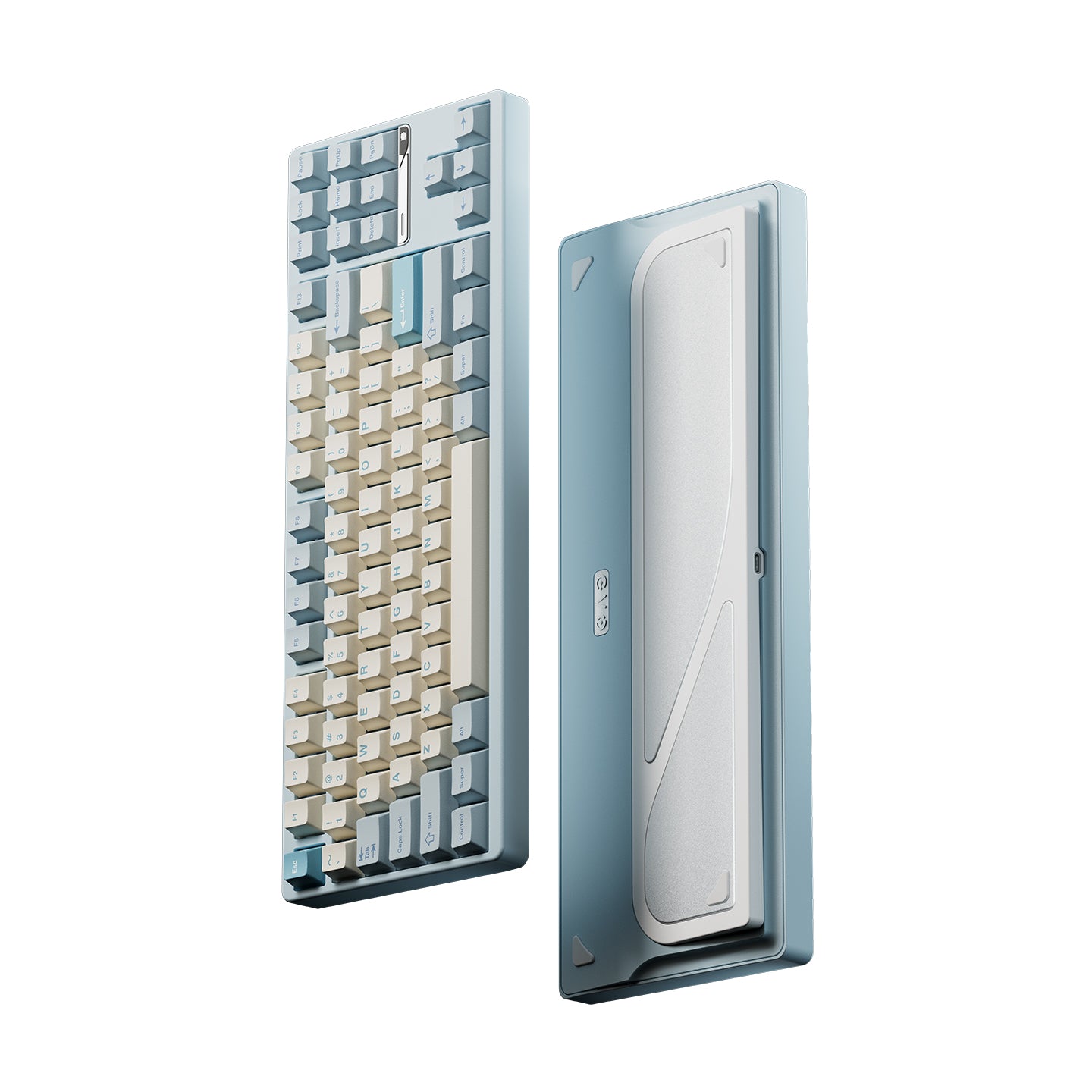 Ticktype Evoworks EVO 80 Keyboard-- Spray-coated  Ice Blue
