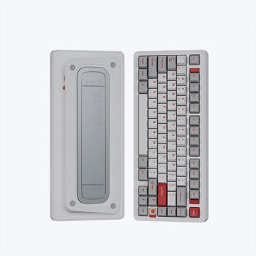 Evoworks Evo75 Wireless Mechanical Keyboard--Spray-coated Nova White