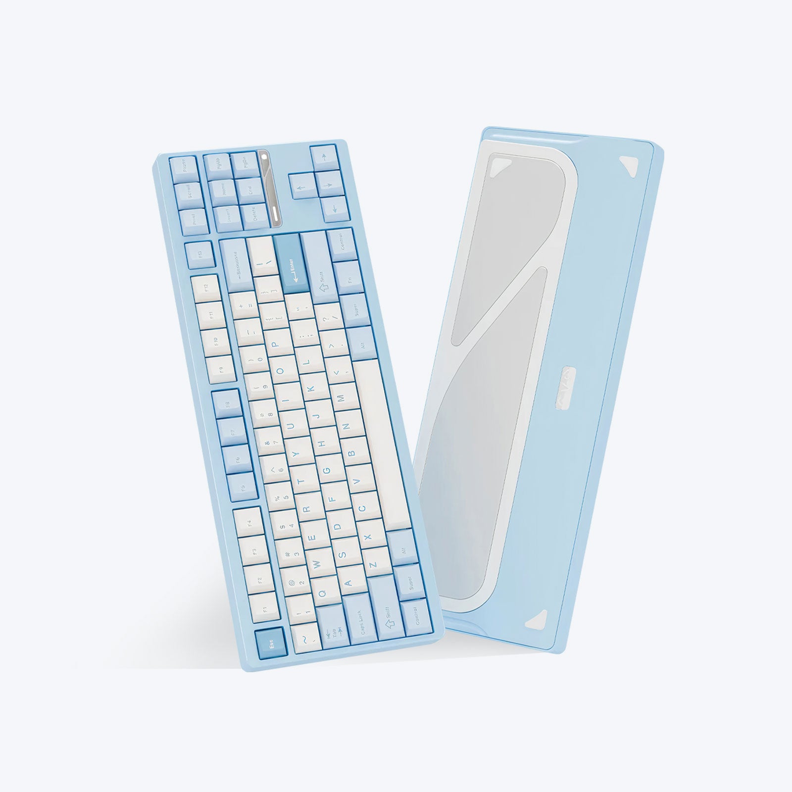 Ticktype Evoworks Evo80 Keyboard-- Spray-coated  Ice Blue