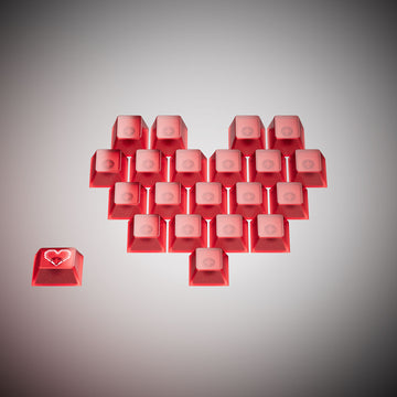 Ticktype Heartbeat Red Heart Accent Keycap Set